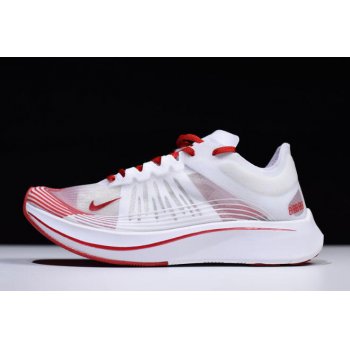 WMNS Nike Zoom Fly SP White University Red-Summit White AJ8229-100 Shoes